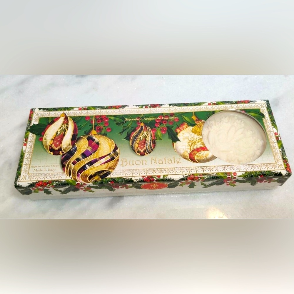 NWT NIB Saponificio Artigianale Fiorentino Buon Natale Italian Soap Cinnamon